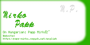 mirko papp business card